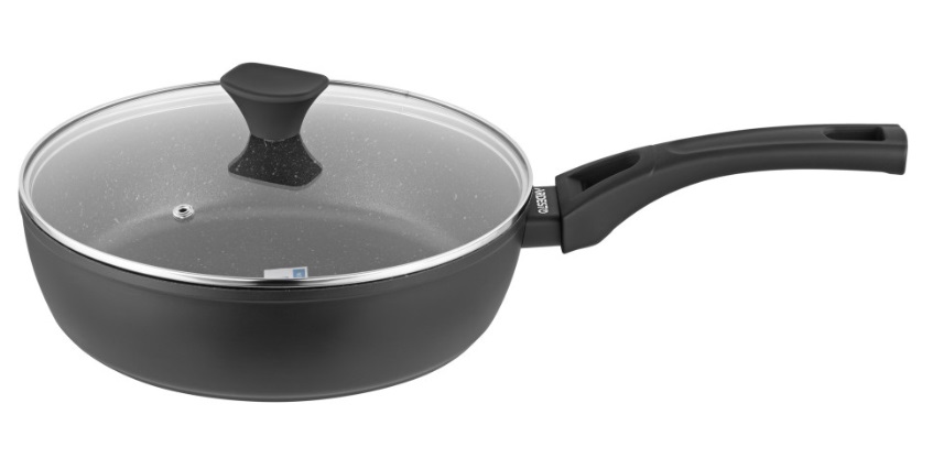 Сковорода з кришкою Ardesto Gemini Livorno 28 см чорна AR1228A